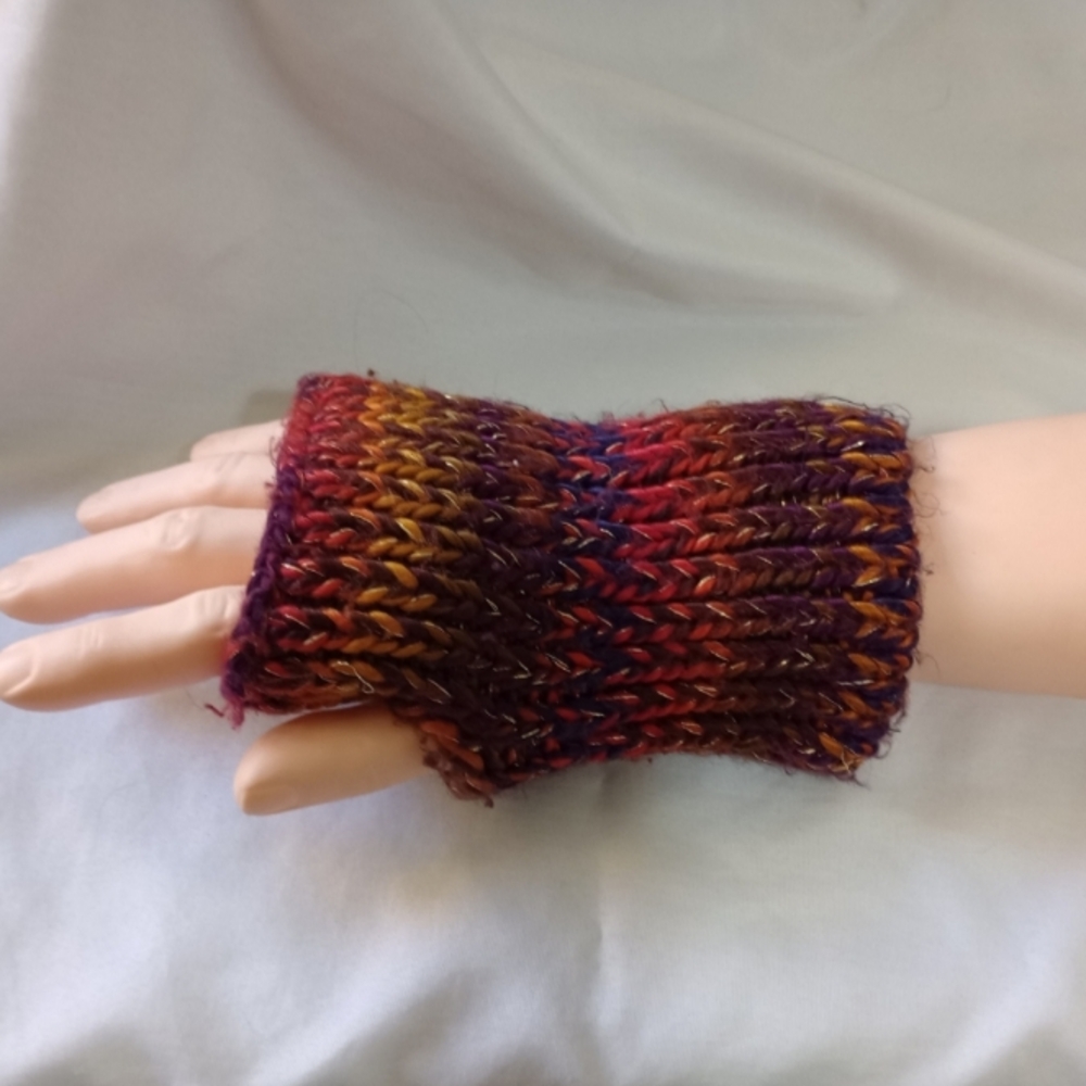 Handmade Crochet Fingerless Gloves Casual Winter Goblin Core Rave Festival Fit